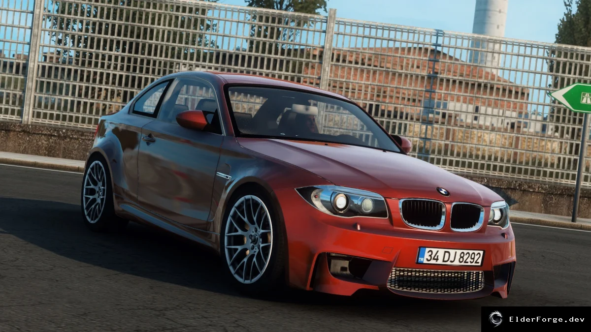 Обложка мода: BMW 1M V1R70 для Euro Truck Simulator 2 – автопарк с тюнингом
