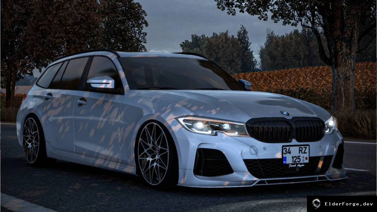Обложка мода: BMW 3 Series G21 – Универсал для Euro Truck Simulator 2 (ETS2)
