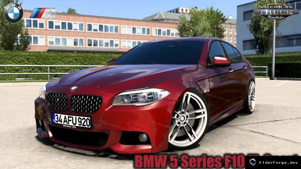 Обложка мода: BMW 5 Series F10 M‑Sport для Euro Truck Simulator 2 – полная комплектация