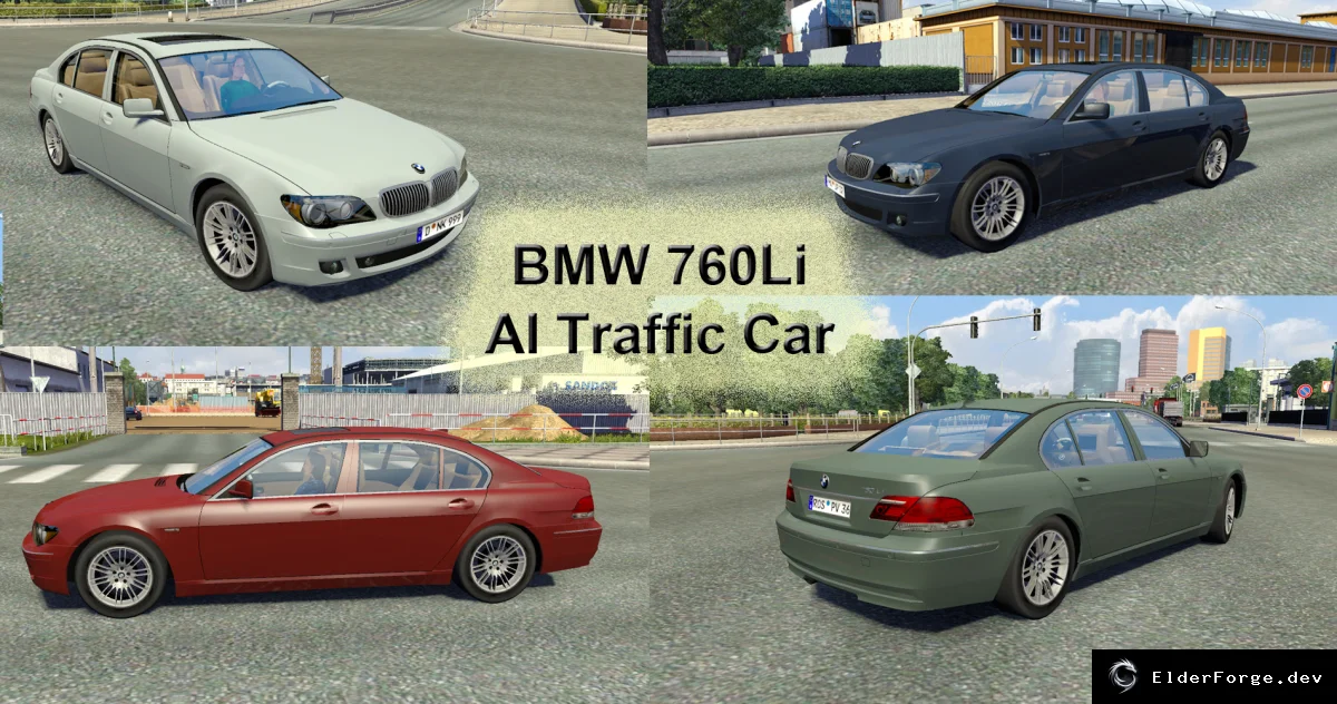 Обложка мода: BMW 760Li AI Traffic Car для Euro Truck Simulator 2