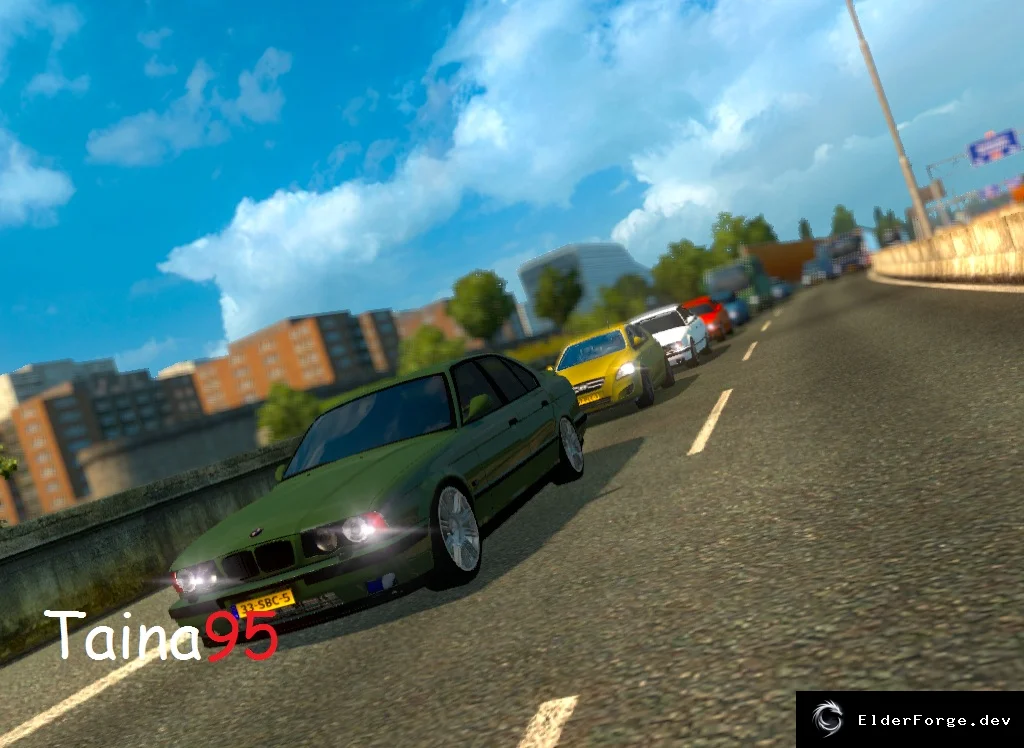 Обложка мода: BMW E34 M5 в трафик для Euro Truck Simulator 2