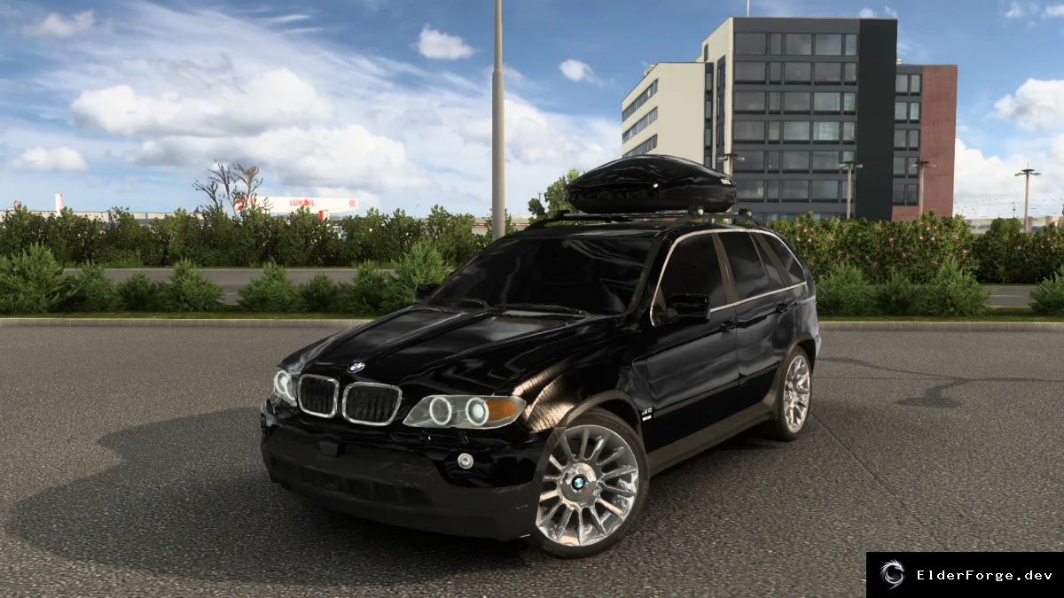 Обложка мода: BMW E53 X5 3.0i для Euro Truck Simulator 2 – новый автомобиль с улучшенной физикой