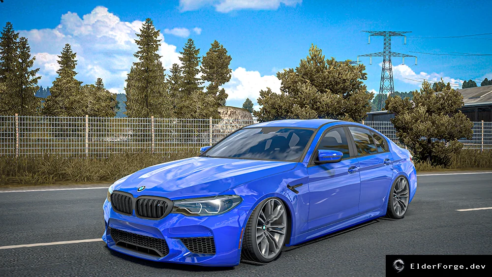 Обложка мода: BMW G30 M5 для Euro Truck Simulator 2 – полная комплектация