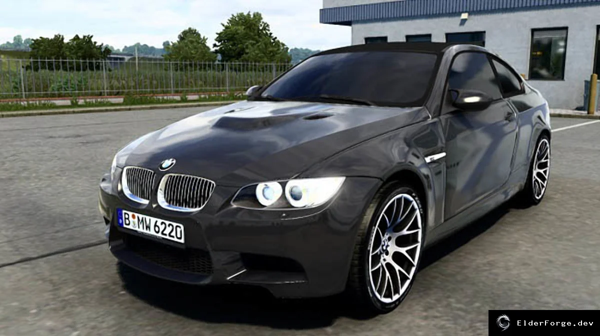 Обложка мода: BMW M3 E92 v2.0 для Euro Truck Simulator 2 – спортивный седан (1.40.x)