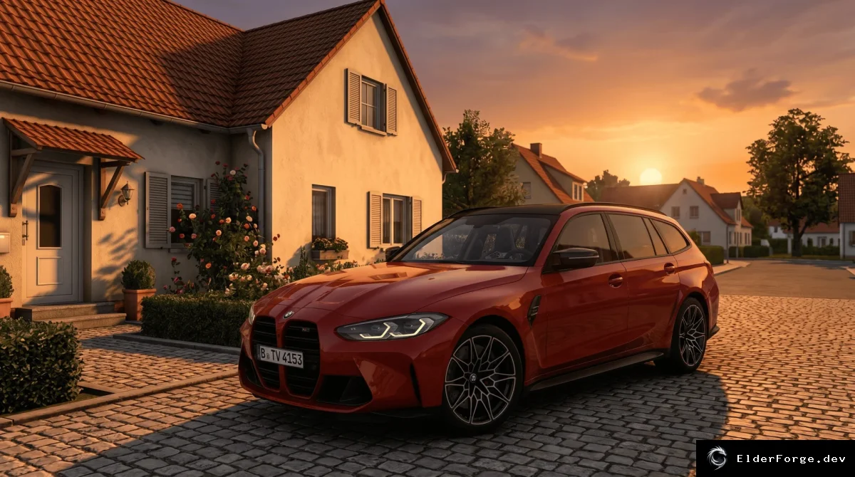 Обложка мода: BMW M3 G80 Touring 2023 для Euro Truck Simulator 2 – полная кастомизация (ETS2 1.60)