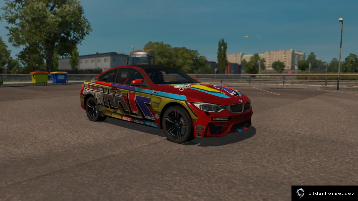 Обложка мода: BMW M4 F82 для Euro Truck Simulator 2 – новый автомобиль с тюнингом