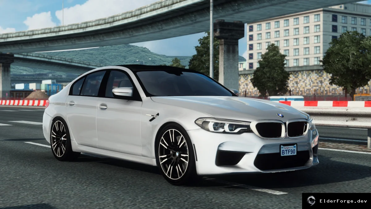 Обложка мода: BMW M5 F90 для Euro Truck Simulator 2 – автодеталь с двумя двигателями