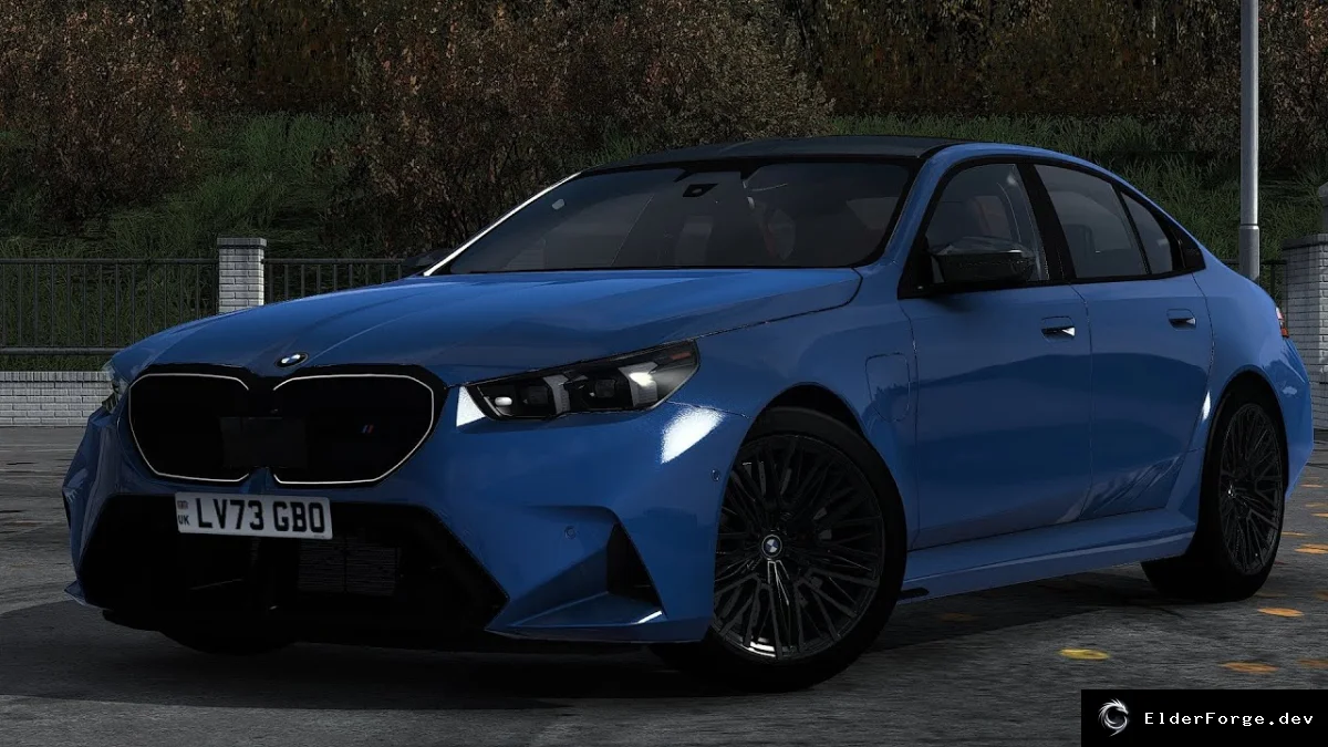 Обложка мода: BMW M5 G90 2025 для Euro Truck Simulator 2 – реалистичный седан 2025 года