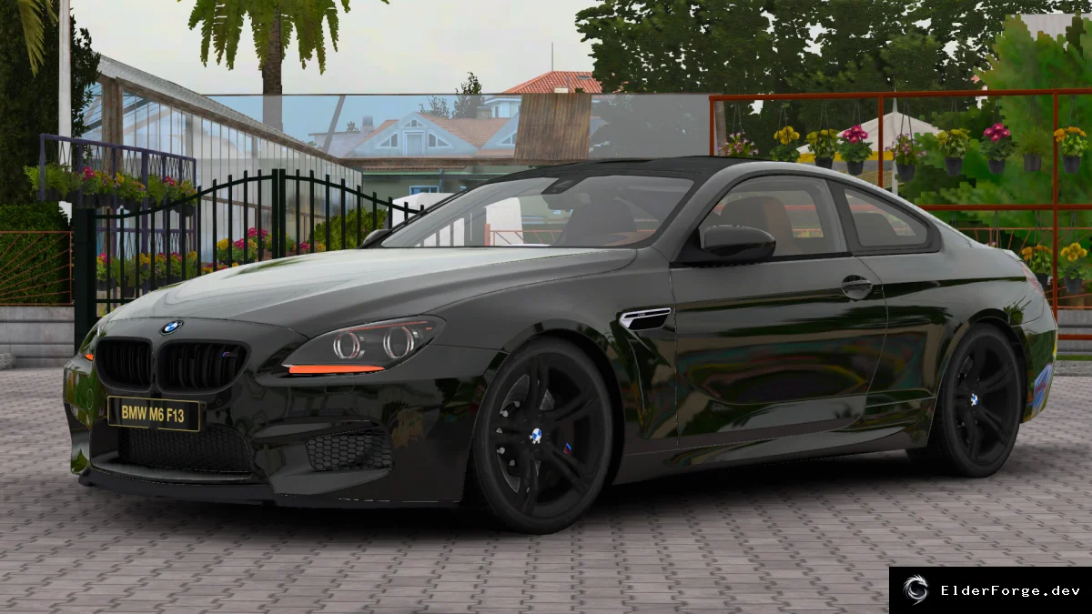 Обложка мода: BMW M6 F13 для Euro Truck Simulator 2 – полная комплектация, металлик, анимации