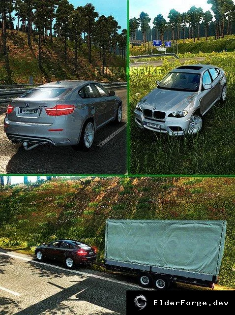 Обложка мода: BMW X6 для Euro Truck Simulator 2 – полная адаптация, новые диски и функции