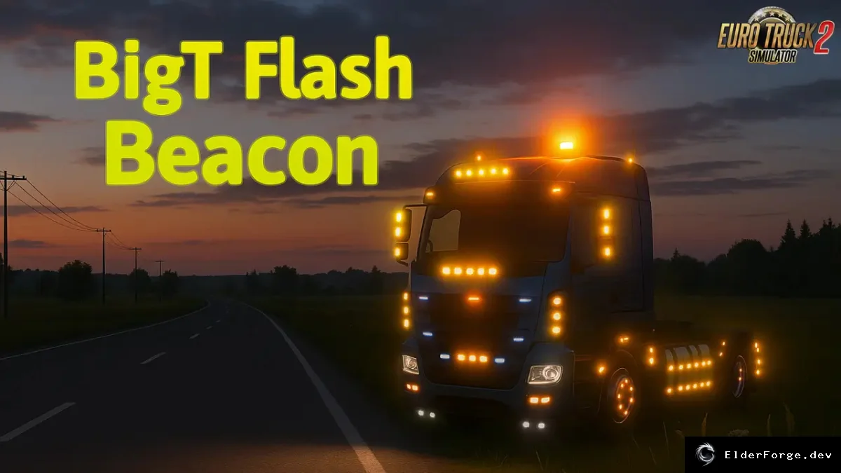 Обложка мода: Боковые проблесковые маячки BRITAX для Euro Truck Simulator 2 (версии 1.58‑1.59)