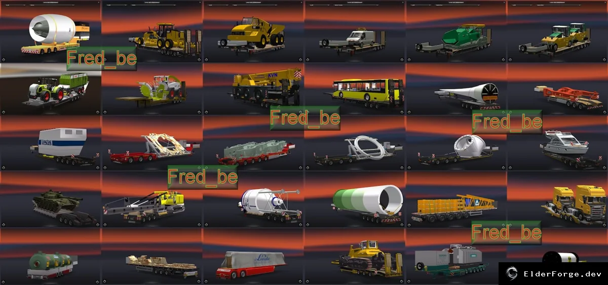 Обложка мода: Большой набор тяжёлых прицепов и грузов для ETS2