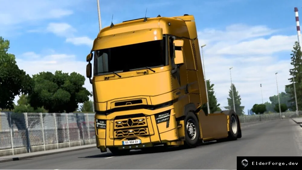 Обложка мода: Большой пакет тюнинга Renault Range T для Euro Truck Simulator 2 – 70 цветов и аксессуары