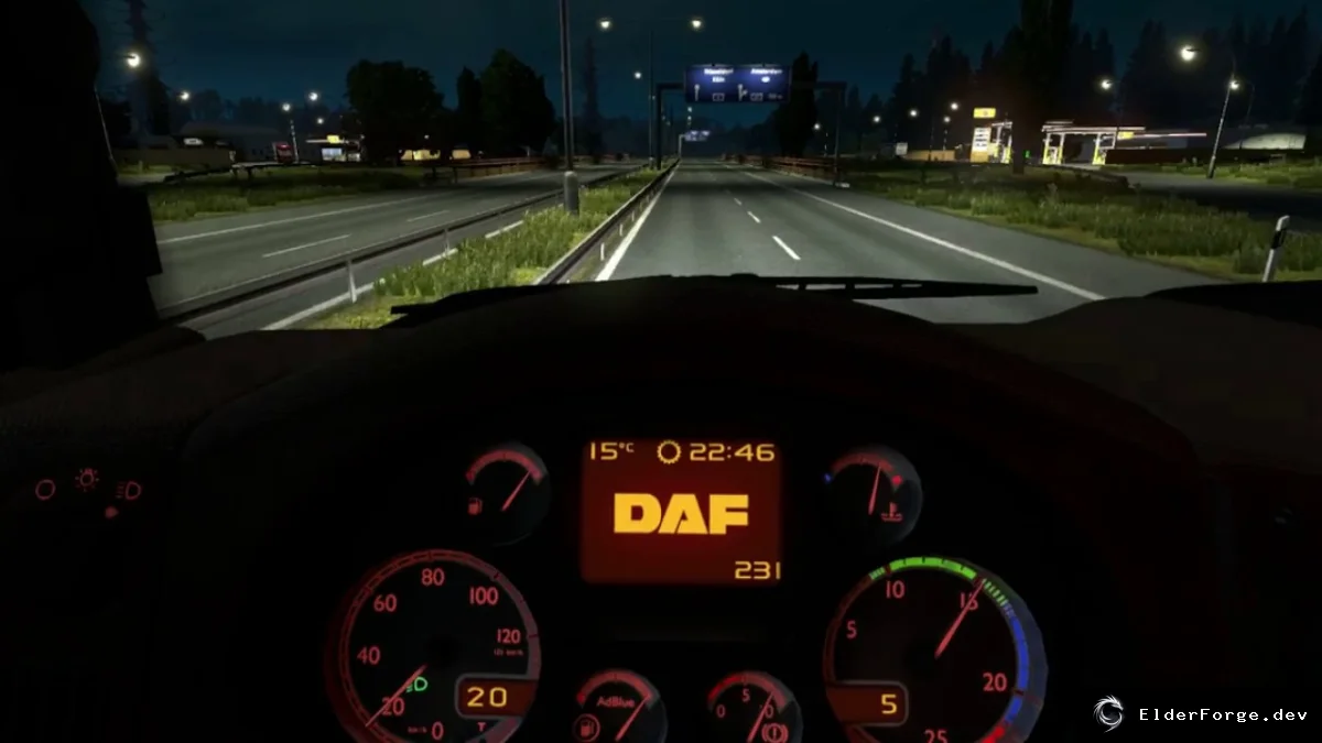 Обложка мода: Бортовой компьютер DAF XF 105 v2 для Euro Truck Simulator 2