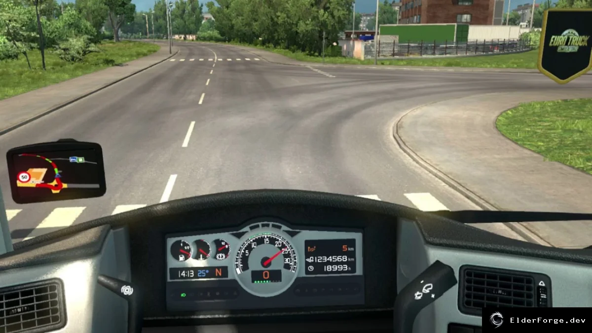 Обложка мода: Бортовой компьютер для Renault в ETS2 – скорость, расход, давление и индикаторы