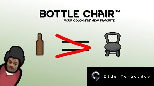 Bottle = Chairs — сидячая бутылка для колонии RimWorld