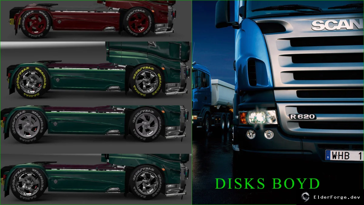 Обложка мода: Boyd диски для Euro Truck Simulator 2 – новые колёса для большинства грузовиков