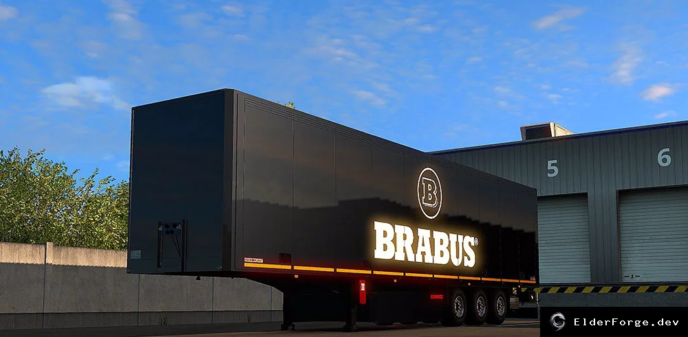 Обложка мода: Brabus Trailer для Euro Truck Simulator 2 – Прицеп Schmitz в фирменном стиле