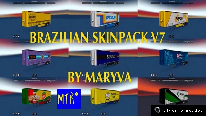 Обложка мода: Brazilian Companies v7.0 – новые логотипы и трейлеры в Euro Truck Simulator 2