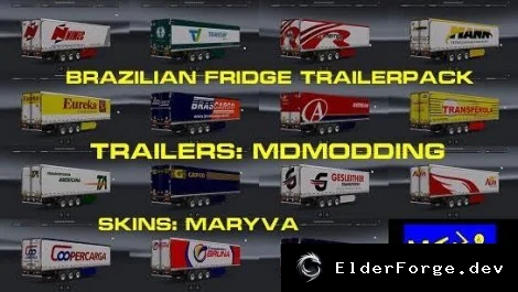 Обложка мода: Brazilian Fridge Trailer Pack – новые скины прицепов для Euro Truck Simulator 2