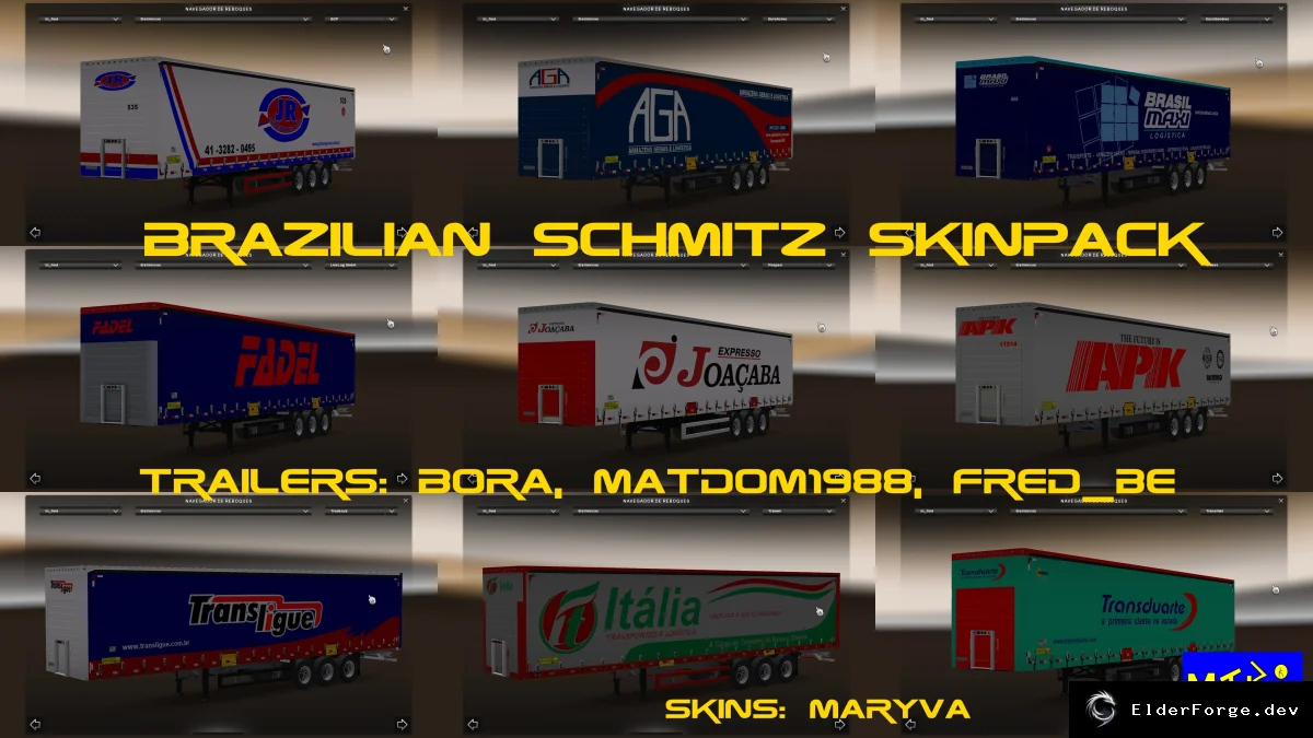 Обложка мода: Brazilian Schumitz Skinpack – новые скины компаний для Euro Truck Simulator 2