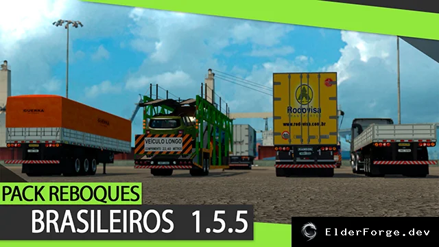 Обложка мода: Brazilian Trailers для Euro Truck Simulator 2 – новые скины, аксессуары и улучшения (v1.5.5)