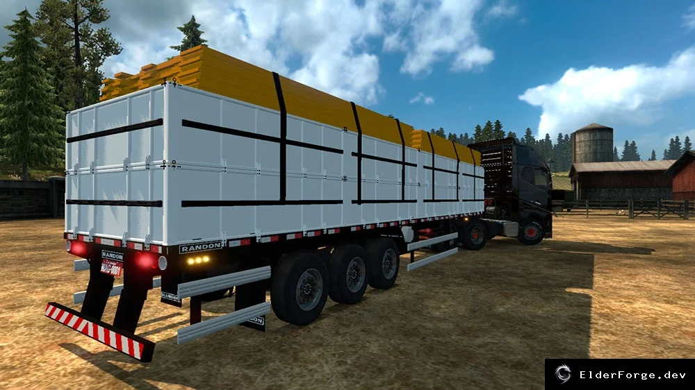 Обложка мода: Бразильский трейлер с досками для Euro Truck Simulator 2