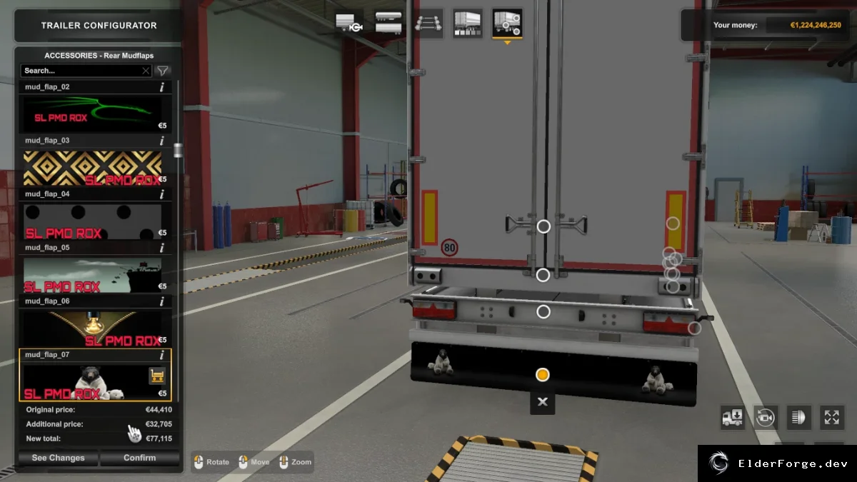 Обложка мода: Брызговики для стандартных прицепов в Euro Truck Simulator 2 – 8 вариантов