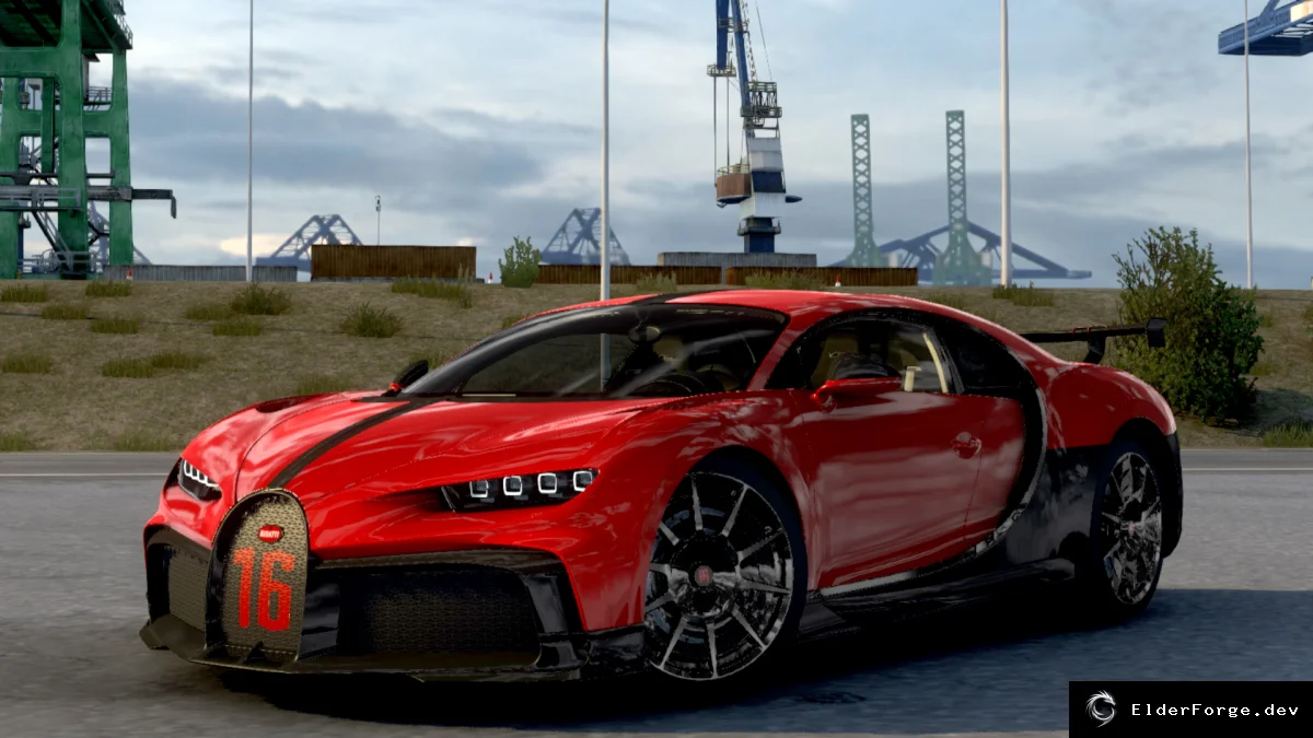 Обложка мода: Bugatti Chiron 2021 для Euro Truck Simulator 2 – полная комплектация