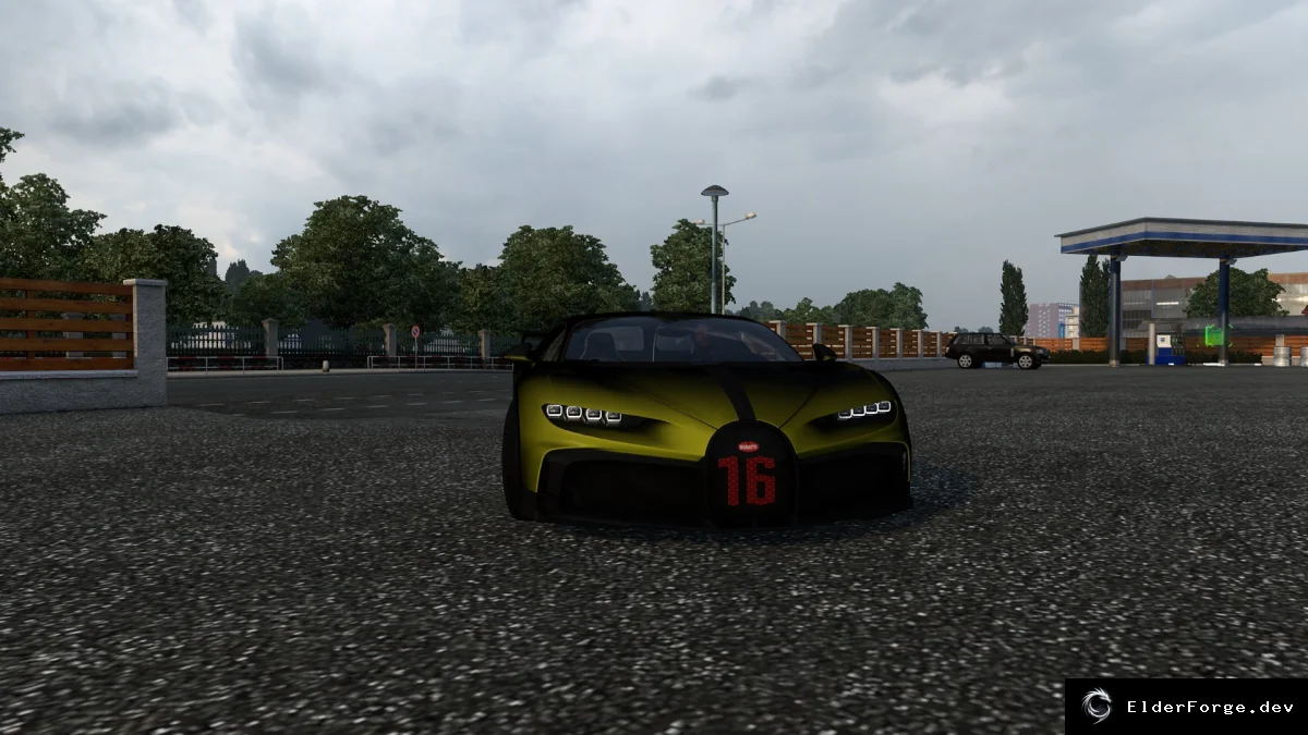 Обложка мода: Bugatti Chiron 2021 – суперкар для Euro Truck Simulator 2 (ETS2)