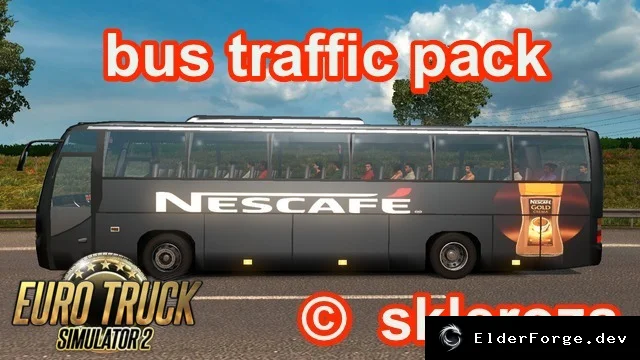 Обложка мода: Bus Traffic для Euro Truck Simulator 2 – обновление 1.2 с новыми автобусами
