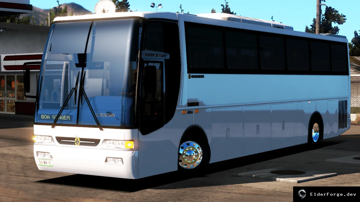 Обложка мода: Busscar Vissta Buss для Euro Truck Simulator 2 – автобусы с двигателями, скинами и тюнингом