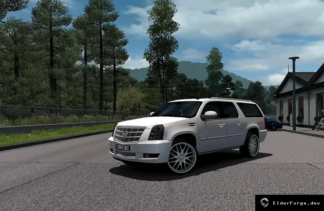 Обложка мода: Cadillac Escalade ESV Platinum 2012 для Euro Truck Simulator 2