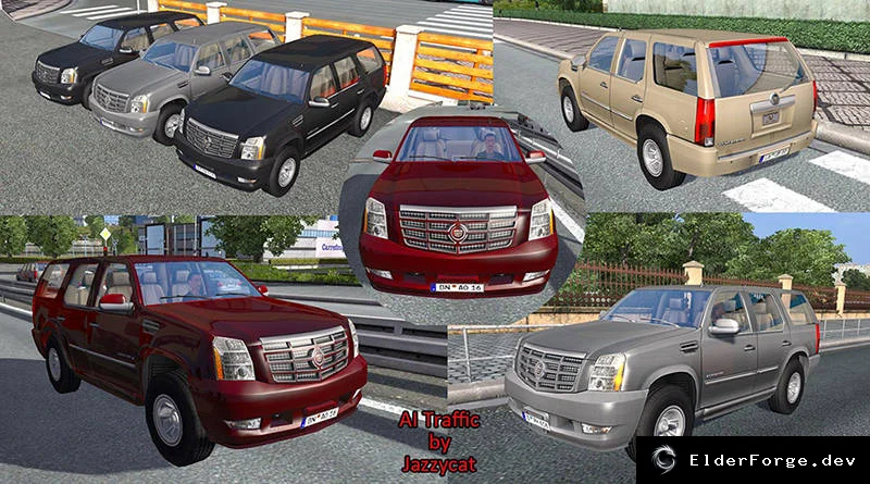 Обложка мода: Cadillac Escalade Traffic Mod для Euro Truck Simulator 2 – реалистичный гигант на дорогах