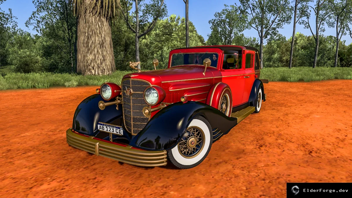 Обложка мода: Cadillac V16 1930 – винтажный грузовик для Euro Truck Simulator 2