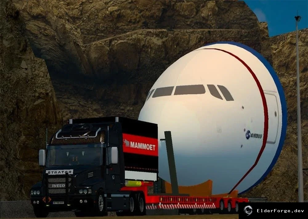 Обложка мода: Cargo Plane Head Trailer – тяжёлый прицеп‑негабарит для ETS2