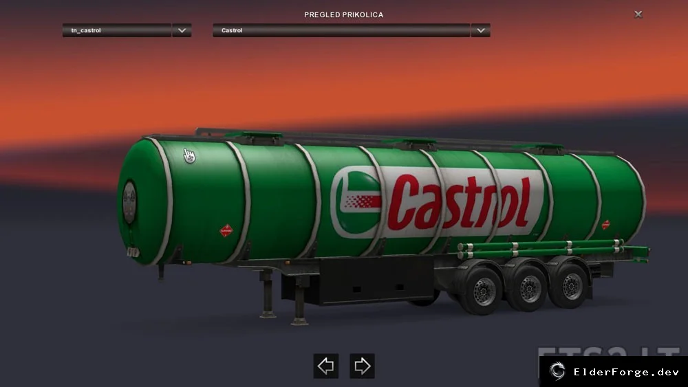 Обложка мода: Castrol Trailer для Euro Truck Simulator 2 – новый прицеп в ETS2