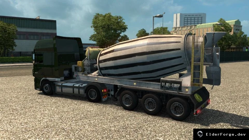 Обложка мода: Cement Trailer SCS для Euro Truck Simulator 2 – реалистичный прицеп