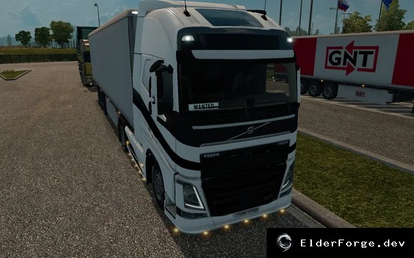 Обложка мода: Черная решетка Volvo FH16 750 л.с. Euro‑6 + удаление логотипа Globetrotter для ETS2