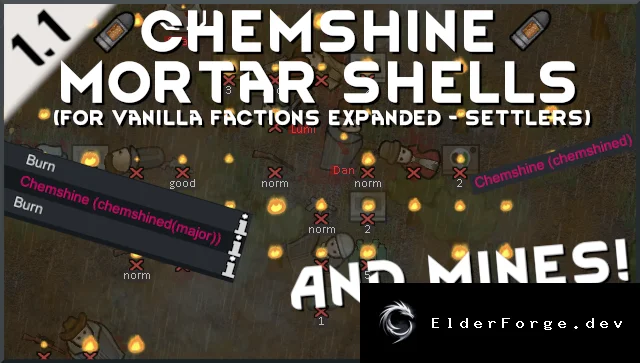Chemshine Mortar Shells – химическое оружие для RimWorld