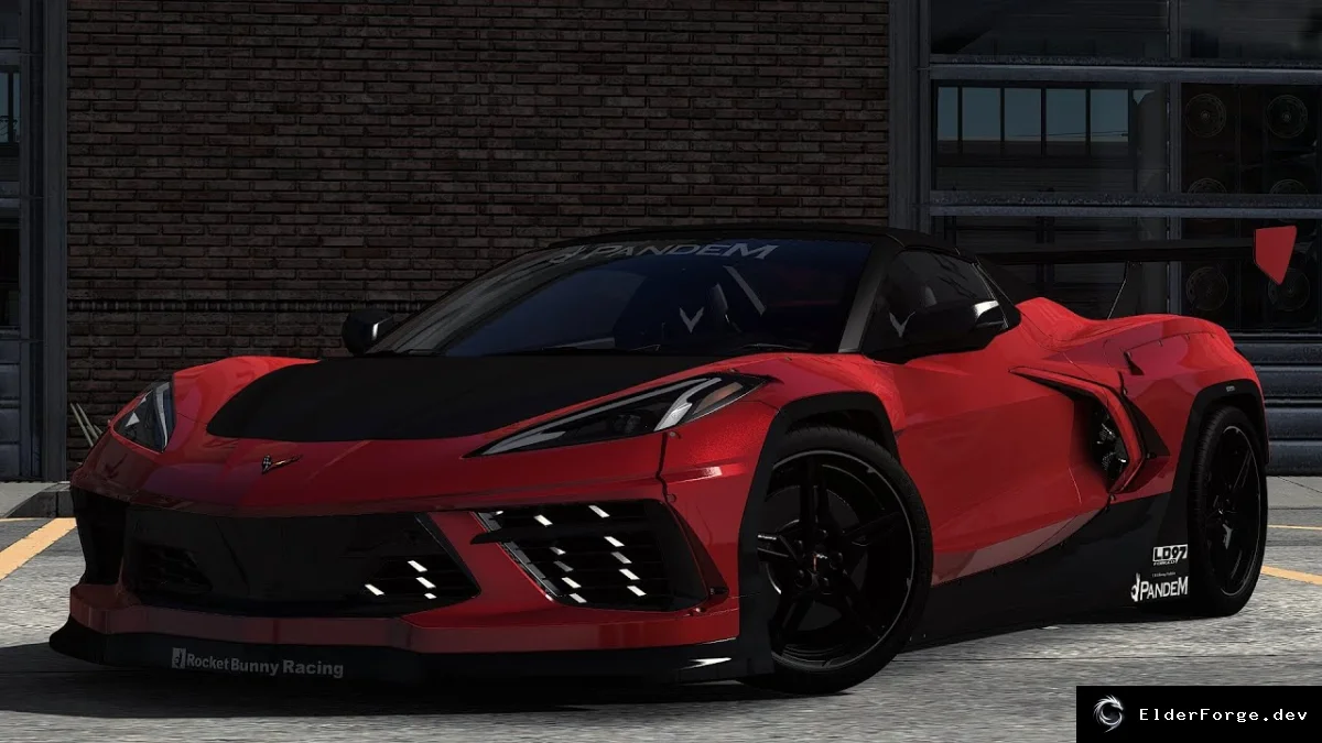 Обложка мода: Chevrolet Corvette C8 для Euro Truck Simulator 2 – реалистичный спорткар