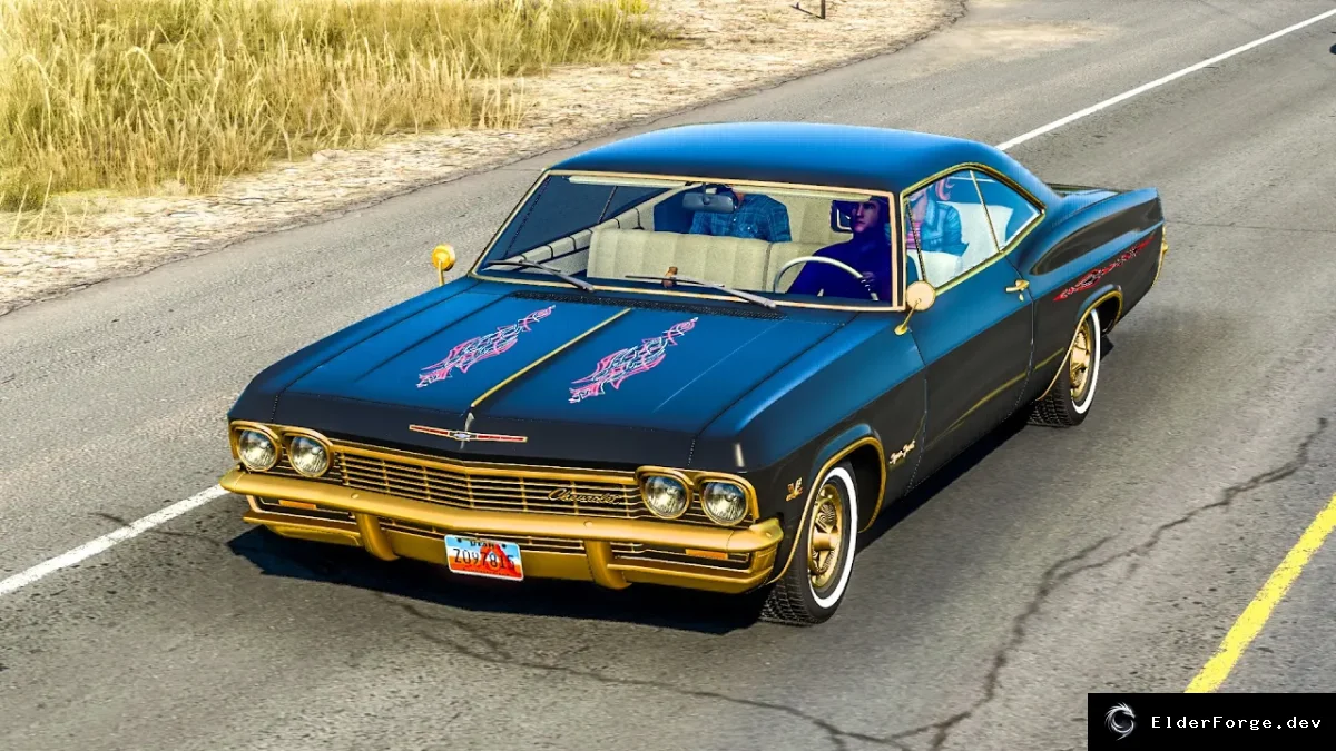 Обложка мода: Chevrolet Impala SS для Euro Truck Simulator 2 (версия 1.43) – полная кастомизация
