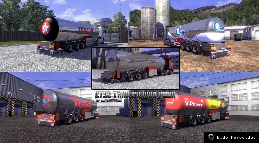Обложка мода: Chrome Cistern Trailer – Одноместный прицеп для Euro Truck Simulator 2