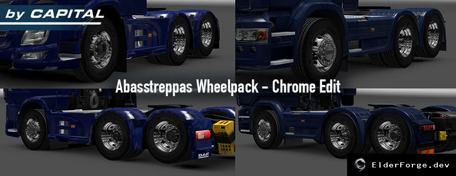 Обложка мода: Chrome Wheelpack Abasstreppas для Euro Truck Simulator 2 – версия 1.3