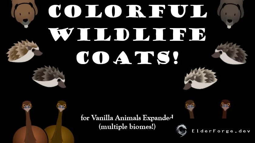 Colorful Coats – расширенный набор цветов для животных в RimWorld