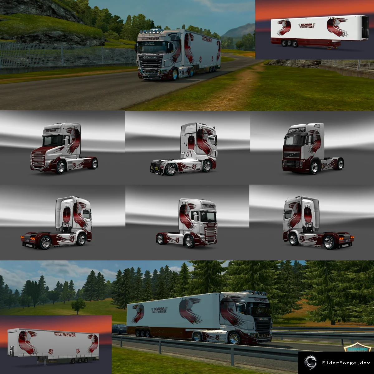Обложка мода: Combo Pack Willi Wewe v2 – новые грузовики и прицепы для Euro Truck Simulator 2