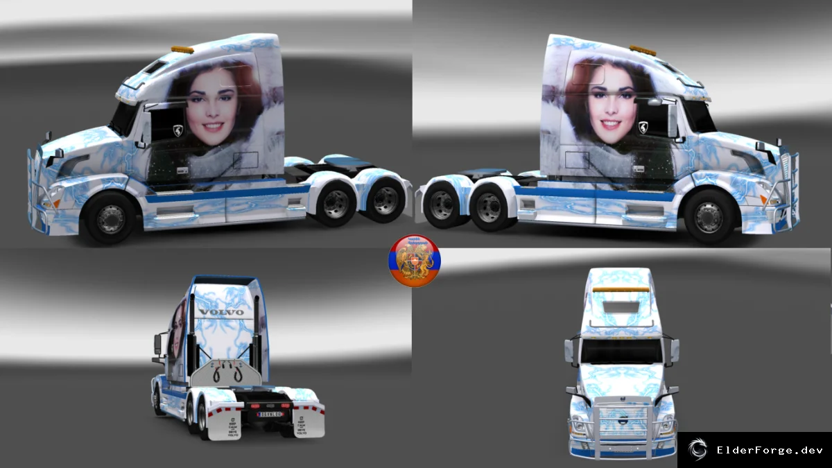 Обложка мода: Combo Skin Packs Sati для Volvo VNL 670 – три металлических окраски в ETS2