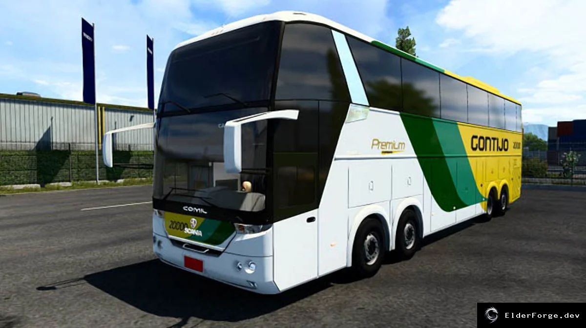 Обложка мода: Comil HD SCANIA 8x2 v4.05 – автобус с уникальными звуками и тюнингом для ETS2