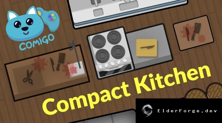 Compact Kitchen for RimWorld — Efficient Food Stations &amp; Pasta Dispensers