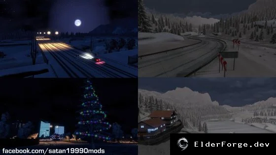 Обложка мода: Complete Winter Mod v2.1 для Euro Truck Simulator 2 – полное зимнее покрытие